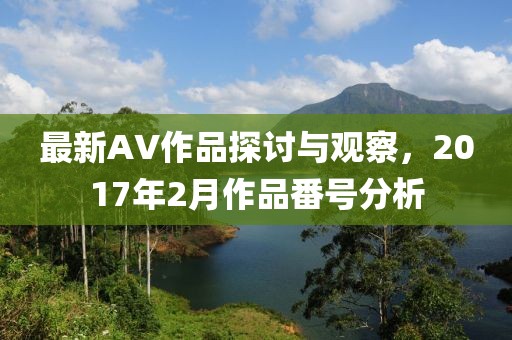 最新AV作品探討與觀察，2017年2月作品番號分析