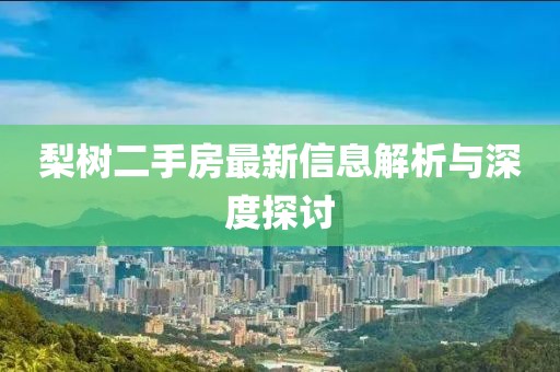 梨樹二手房最新信息解析與深度探討