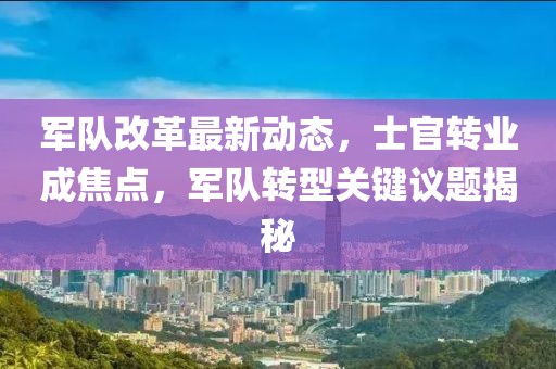 軍隊(duì)改革最新動(dòng)態(tài)，士官轉(zhuǎn)業(yè)成焦點(diǎn)，軍隊(duì)轉(zhuǎn)型關(guān)鍵議題揭秘