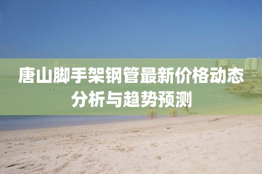 唐山腳手架鋼管最新價格動態(tài)分析與趨勢預測