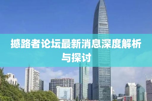撼路者論壇最新消息深度解析與探討