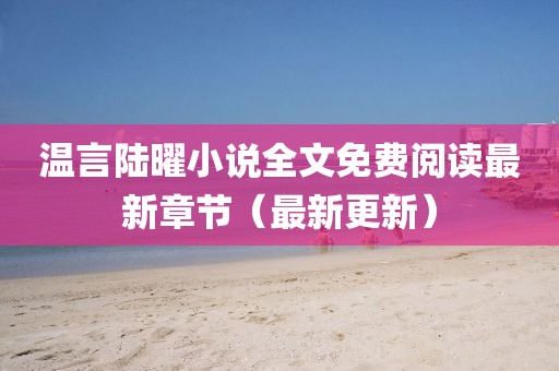 溫言陸曜小說全文免費(fèi)閱讀最新章節(jié)（最新更新）