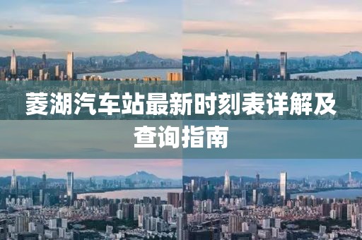 菱湖汽車站最新時刻表詳解及查詢指南