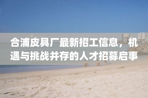 合浦皮具廠最新招工信息，機遇與挑戰(zhàn)并存的人才招募啟事
