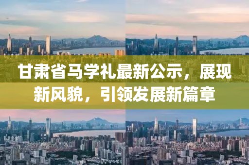 甘肅省馬學禮最新公示，展現(xiàn)新風貌，引領發(fā)展新篇章