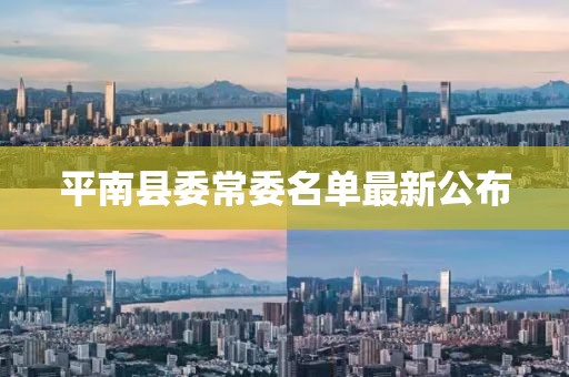 平南縣委常委名單最新公布