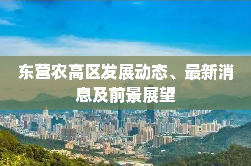 東營農高區(qū)發(fā)展動態(tài)、最新消息及前景展望