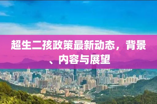 超生二孩政策最新動態(tài)，背景、內容與展望