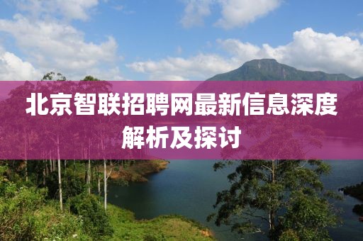 北京智聯(lián)招聘網最新信息深度解析及探討