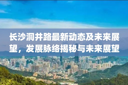 長沙洞井路最新動態(tài)及未來展望，發(fā)展脈絡(luò)揭秘與未來展望