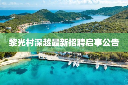 黎光村深越最新招聘啟事公告