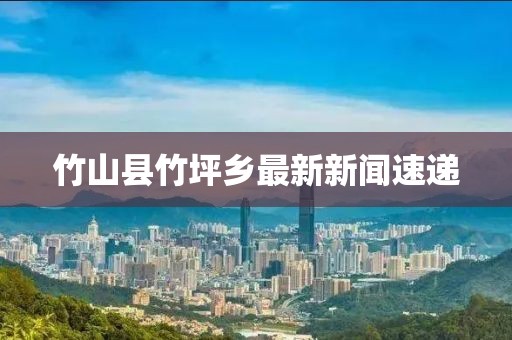 竹山縣竹坪鄉(xiāng)最新新聞速遞