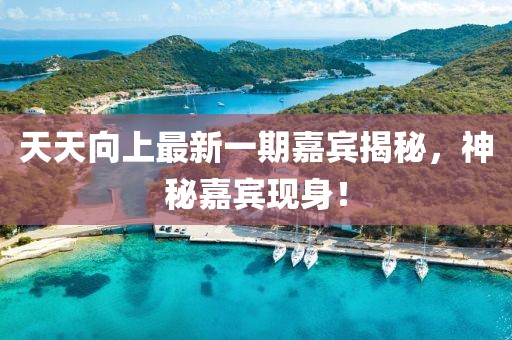 天天向上最新一期嘉賓揭秘，神秘嘉賓現(xiàn)身！