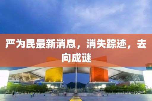 嚴(yán)為民最新消息，消失蹤跡，去向成謎