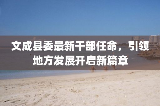文成縣委最新干部任命，引領(lǐng)地方發(fā)展開啟新篇章
