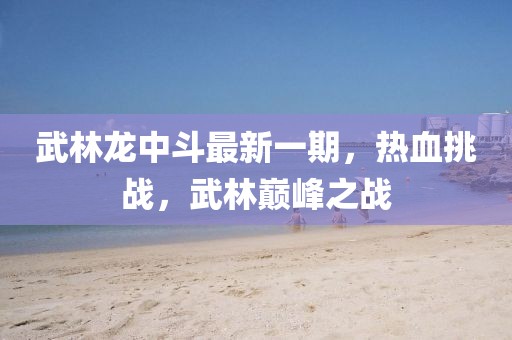 武林龍中斗最新一期，熱血挑戰(zhàn)，武林巔峰之戰(zhàn)