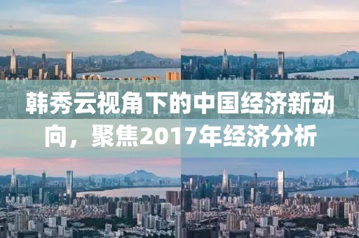 韓秀云視角下的中國(guó)經(jīng)濟(jì)新動(dòng)向，聚焦2017年經(jīng)濟(jì)分析