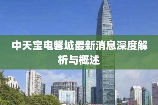 中天寶電馨城最新消息深度解析與概述