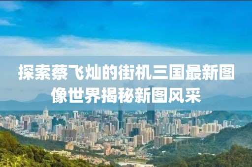 探索蔡飛燦的街機(jī)三國(guó)最新圖像世界揭秘新圖風(fēng)采
