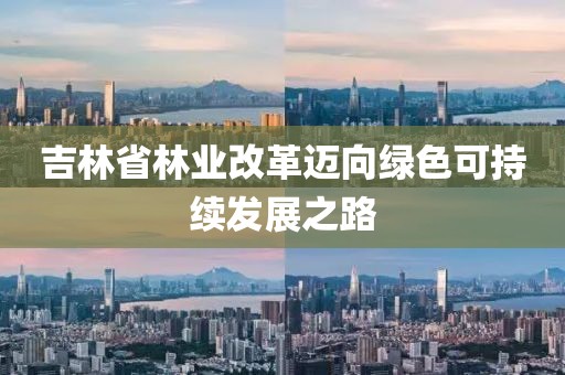 吉林省林業(yè)改革邁向綠色可持續(xù)發(fā)展之路
