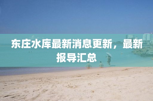 東莊水庫最新消息更新，最新報導(dǎo)匯總