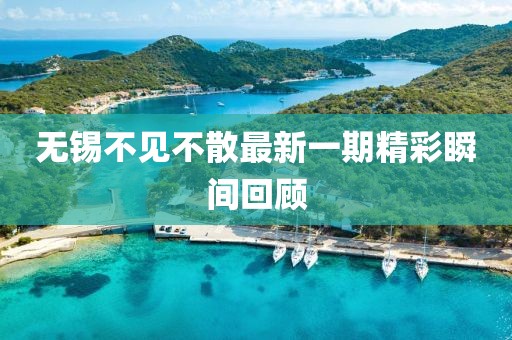 無錫不見不散最新一期精彩瞬間回顧