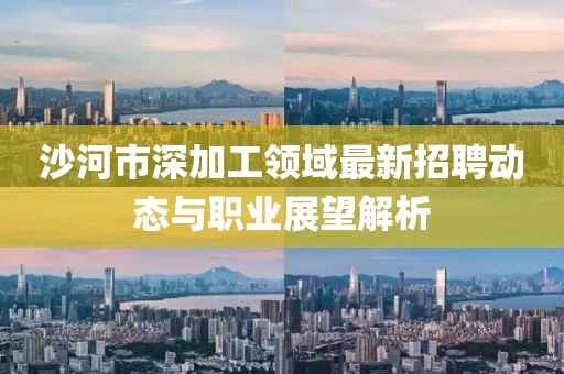 沙河市深加工領(lǐng)域最新招聘動態(tài)與職業(yè)展望解析