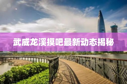 武威龍溪摸吧最新動態(tài)揭秘