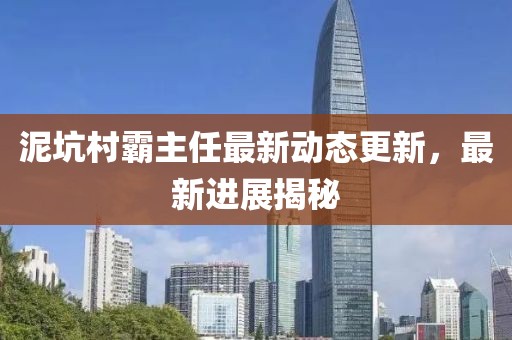 泥坑村霸主任最新動(dòng)態(tài)更新，最新進(jìn)展揭秘