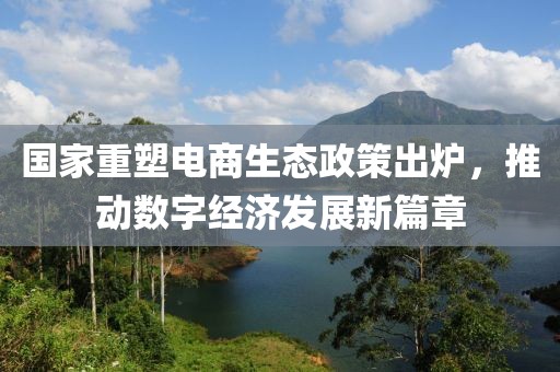 國家重塑電商生態(tài)政策出爐，推動數(shù)字經(jīng)濟(jì)發(fā)展新篇章