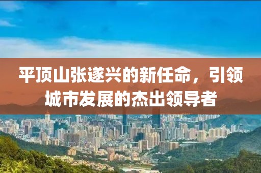 平頂山張遂興的新任命，引領(lǐng)城市發(fā)展的杰出領(lǐng)導(dǎo)者