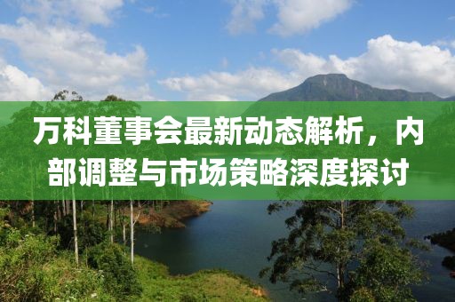 萬科董事會最新動態(tài)解析，內部調整與市場策略深度探討