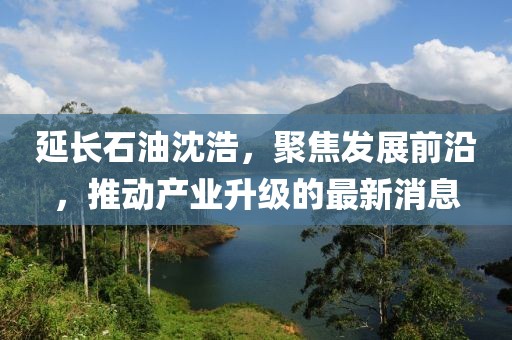 延長石油沈浩，聚焦發(fā)展前沿，推動產(chǎn)業(yè)升級的最新消息