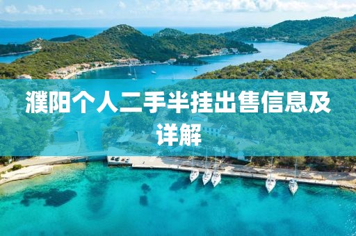 濮陽個人二手半掛出售信息及詳解
