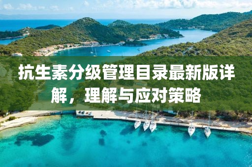 抗生素分級管理目錄最新版詳解，理解與應(yīng)對策略