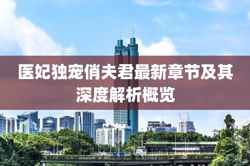 醫(yī)妃獨(dú)寵俏夫君最新章節(jié)及其深度解析概覽