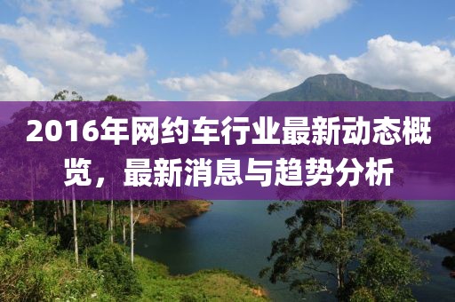 2016年網(wǎng)約車行業(yè)最新動(dòng)態(tài)概覽，最新消息與趨勢(shì)分析