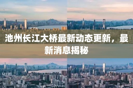 池州長江大橋最新動態(tài)更新，最新消息揭秘
