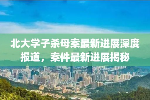 北大學子殺母案最新進展深度報道，案件最新進展揭秘