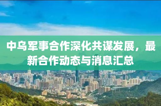 中烏軍事合作深化共謀發(fā)展，最新合作動態(tài)與消息匯總