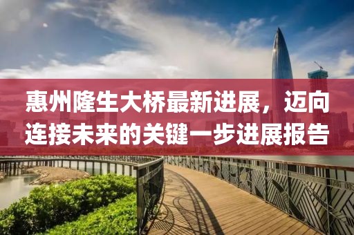 惠州隆生大橋最新進展，邁向連接未來的關(guān)鍵一步進展報告