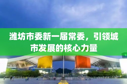 濰坊市委新一屆常委，引領(lǐng)城市發(fā)展的核心力量