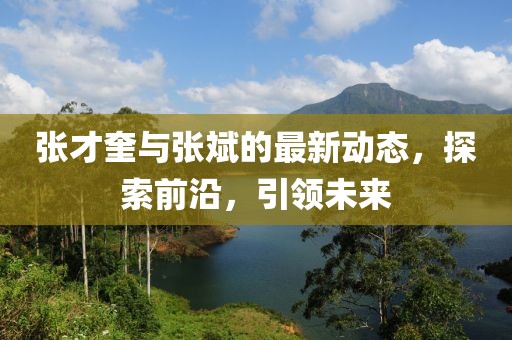 張才奎與張斌的最新動態(tài)，探索前沿，引領(lǐng)未來