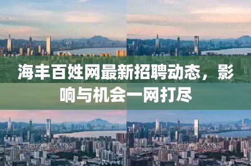 海豐百姓網(wǎng)最新招聘動態(tài)，影響與機會一網(wǎng)打盡