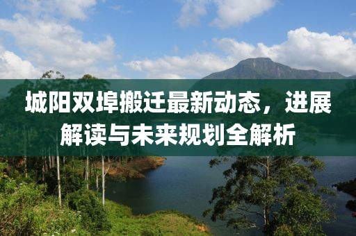 城陽(yáng)雙埠搬遷最新動(dòng)態(tài)，進(jìn)展解讀與未來(lái)規(guī)劃全解析