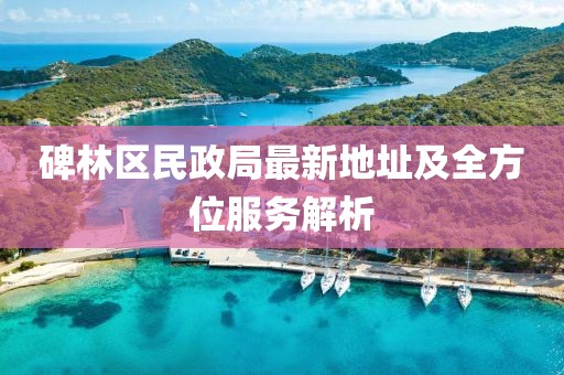 碑林區(qū)民政局最新地址及全方位服務解析