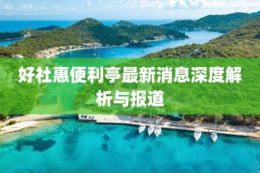 好社惠便利亭最新消息深度解析與報(bào)道