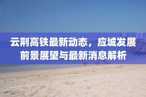 云荊高鐵最新動態(tài)，應城發(fā)展前景展望與最新消息解析
