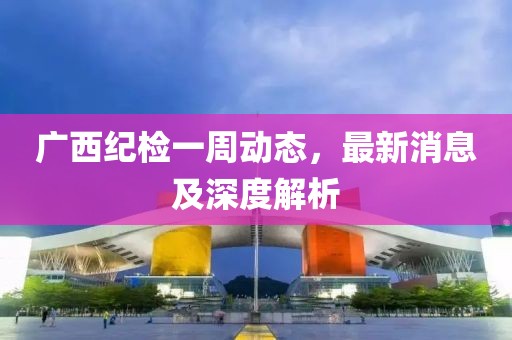 廣西紀檢一周動態(tài)，最新消息及深度解析