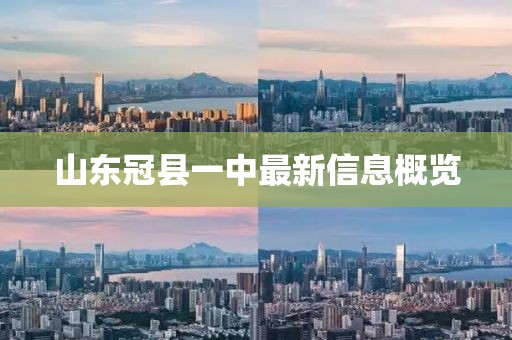 山東冠縣一中最新信息概覽